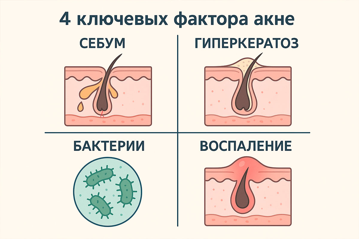 Лечение акне на лице