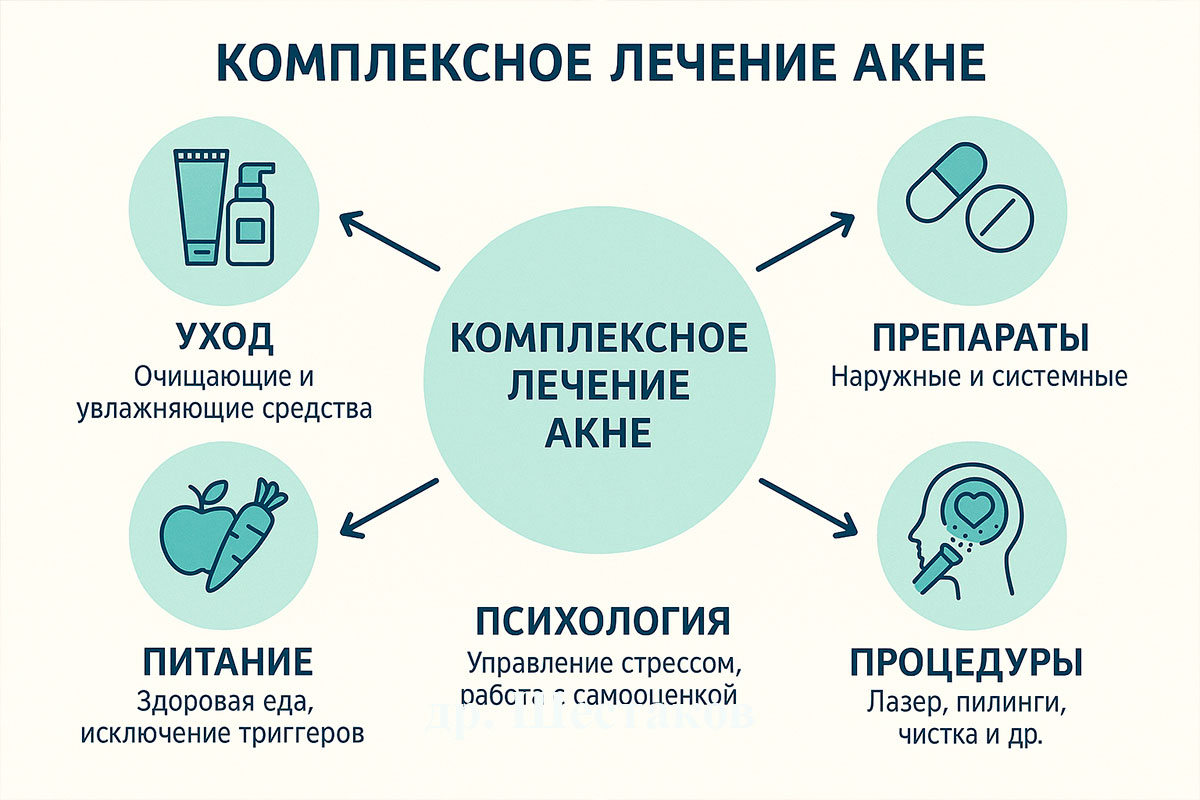 Комплексное лечение акне
