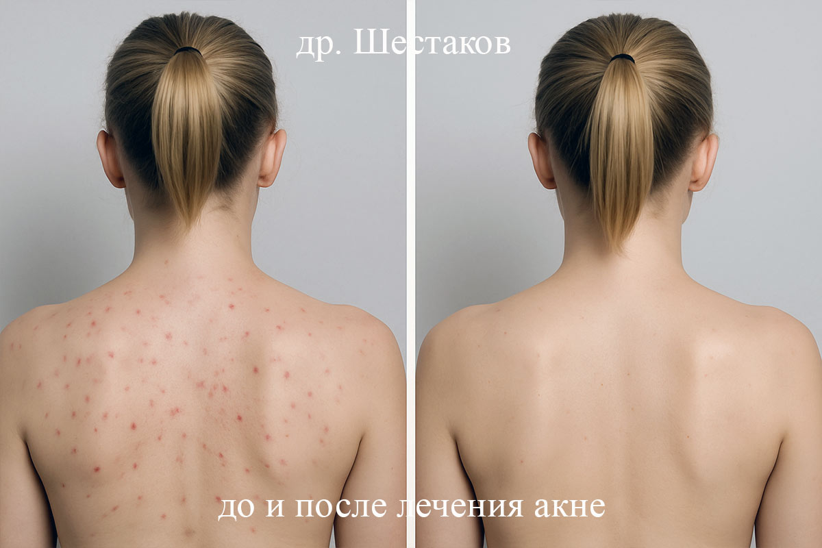 Акне на плечах