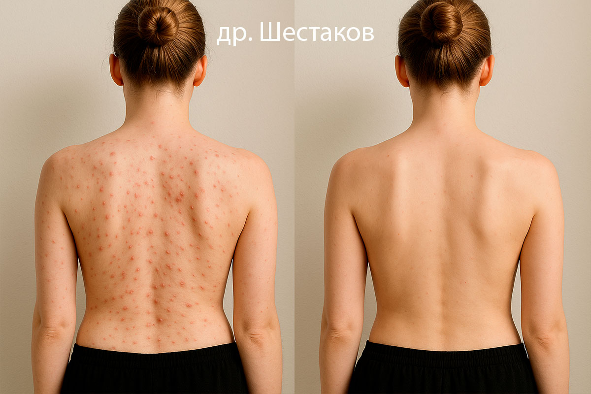 Акне на спине