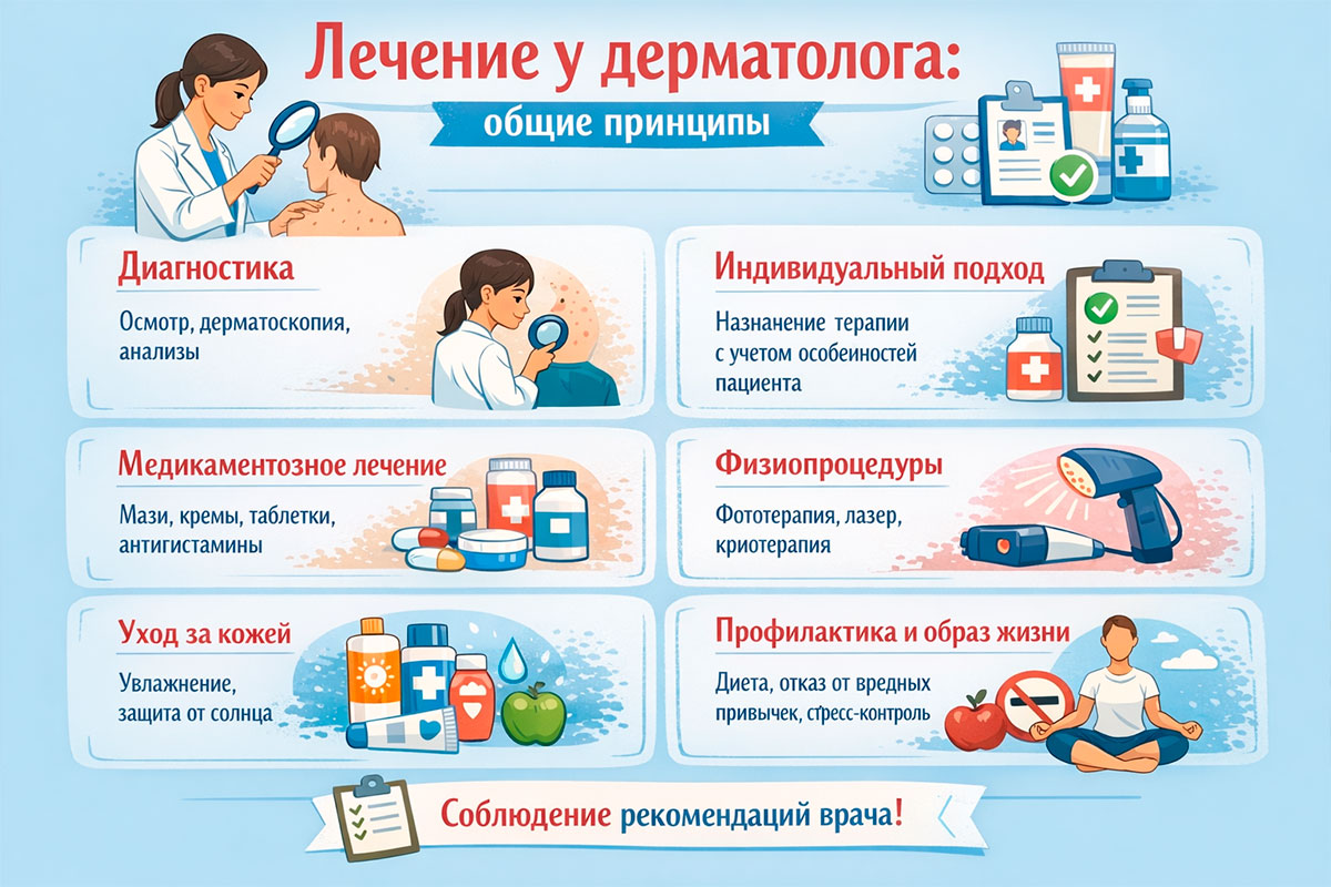 Лечение у дерматолога: общие принципы